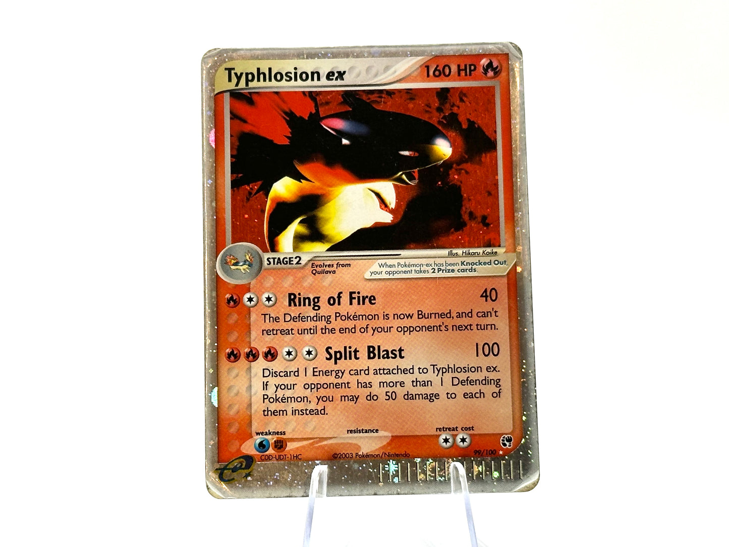 Typhlosion EX - sandstorm HOLO e reader