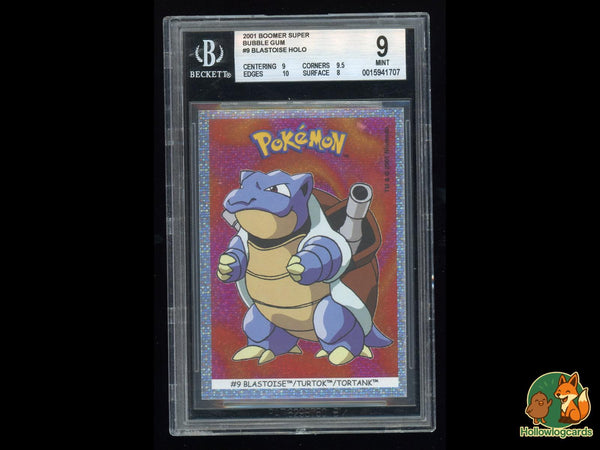Graded Blastoise Holo (9) Boomer Super Bubble Gum BCG 9