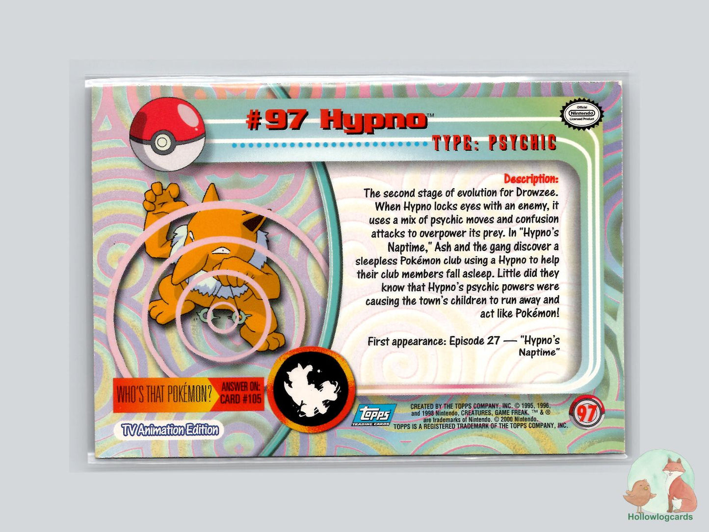 Hypno (#97) Rainbow Chrome - Topps Trading Cards Series 2