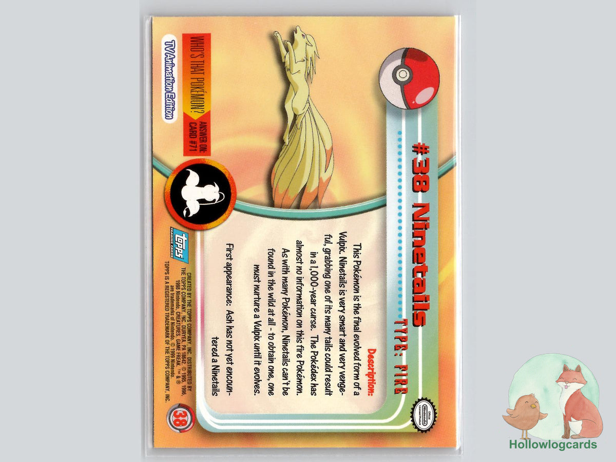 Ninetales (#38) - Topps Trading Cards Series 1