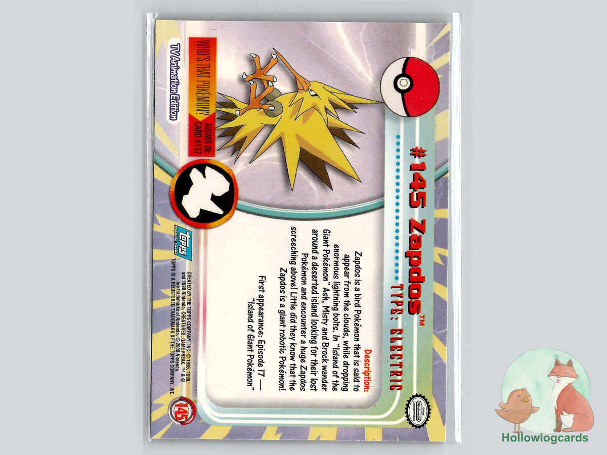 Zapdos (#145) - Topps Trading Cards Series 3