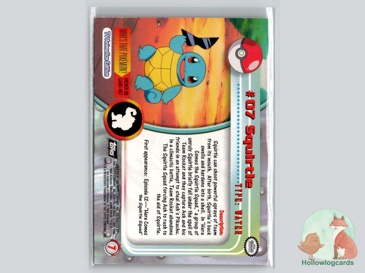 Squirtle (#7) Diamond Chrome Foil - Topps Trading Cards Series 1
