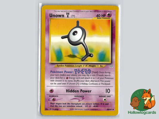 Image of Unown Y Neo Revelation (N3) #40