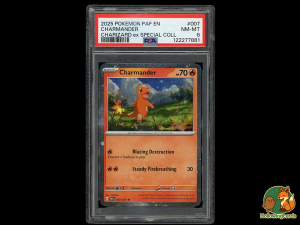 Graded Charmander (007/091) Cosmo Holo Special Collection -Paf En - Paldean Fates - PSA 8