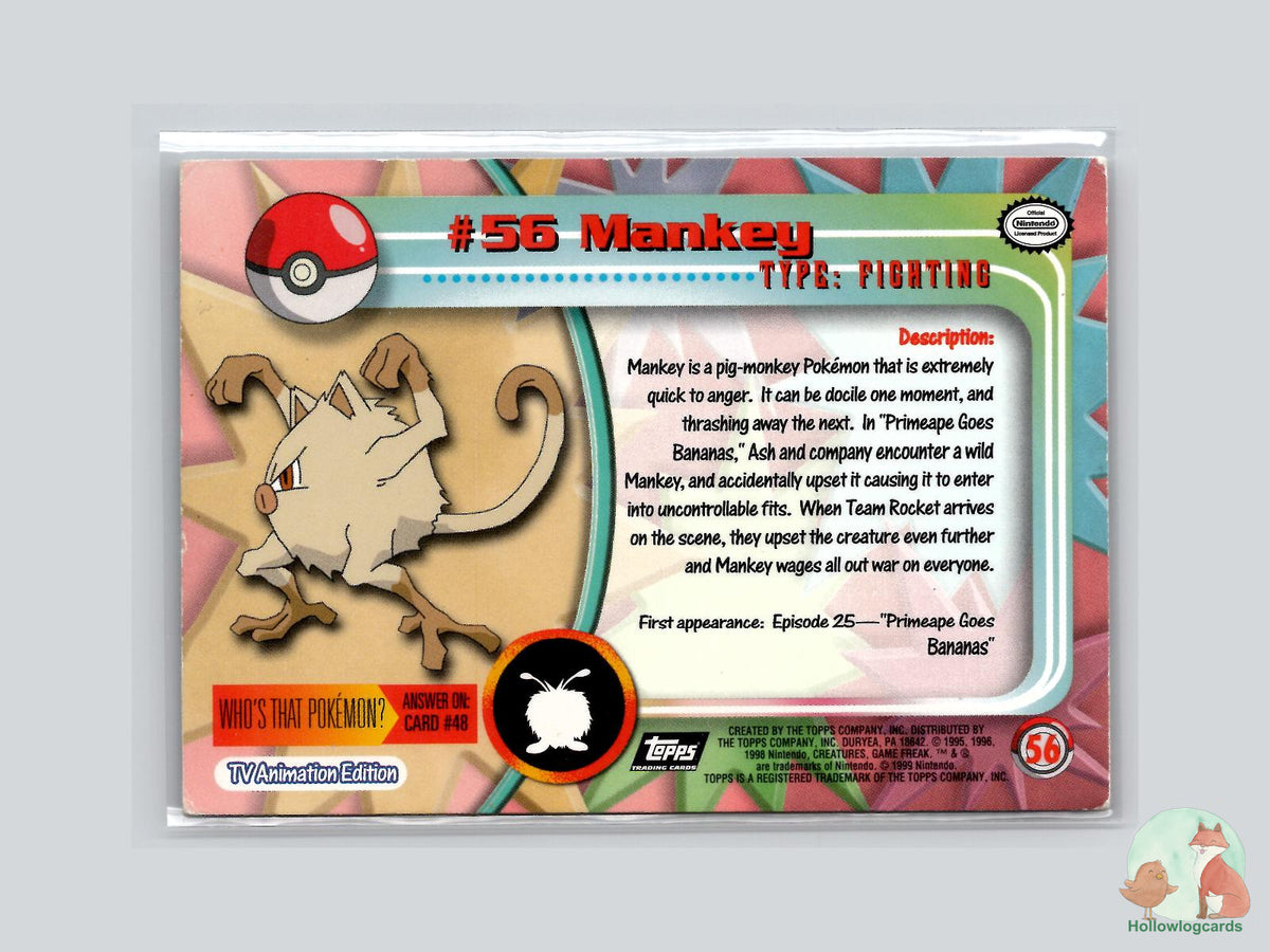 Mankey (#56) - Topps Trading Cards Series 1