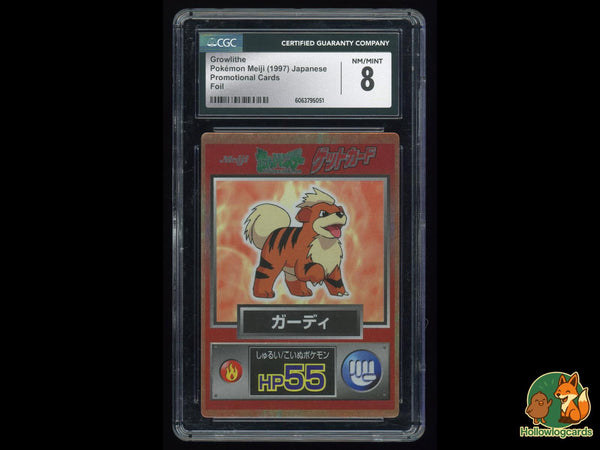 Graded Growlithe - Meiji Foil Promotional Cards - CGC Nm/Mint 8 - Jap