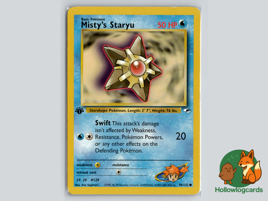 1st Edition Misty’s Staryu - gym heroes 90/132 - WOTC Vintage