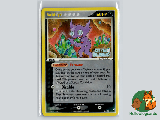 Sableye - HOLO STAMPED - Crystal Guardians
