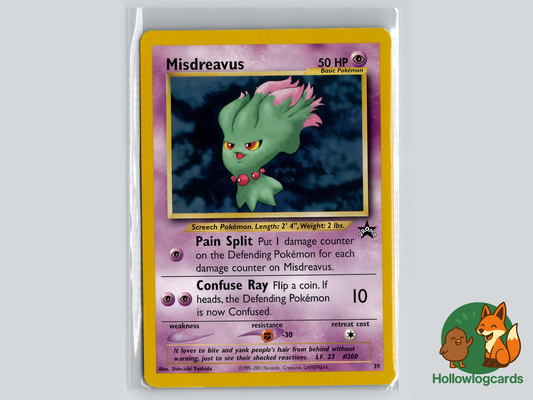 Misdreavus - Black star promo 39 WOTC- Vintage
