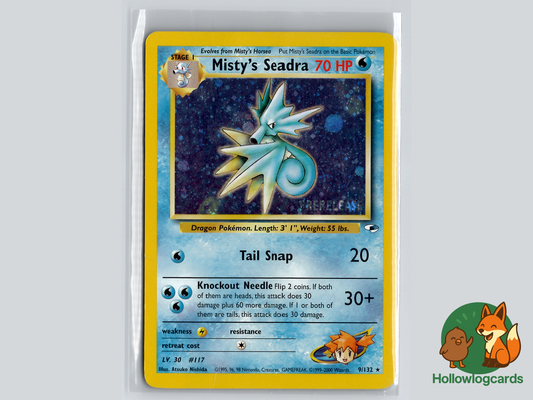 Misty’s Seadra HOLO - 9/132 Prerelease - Gym Hero’s