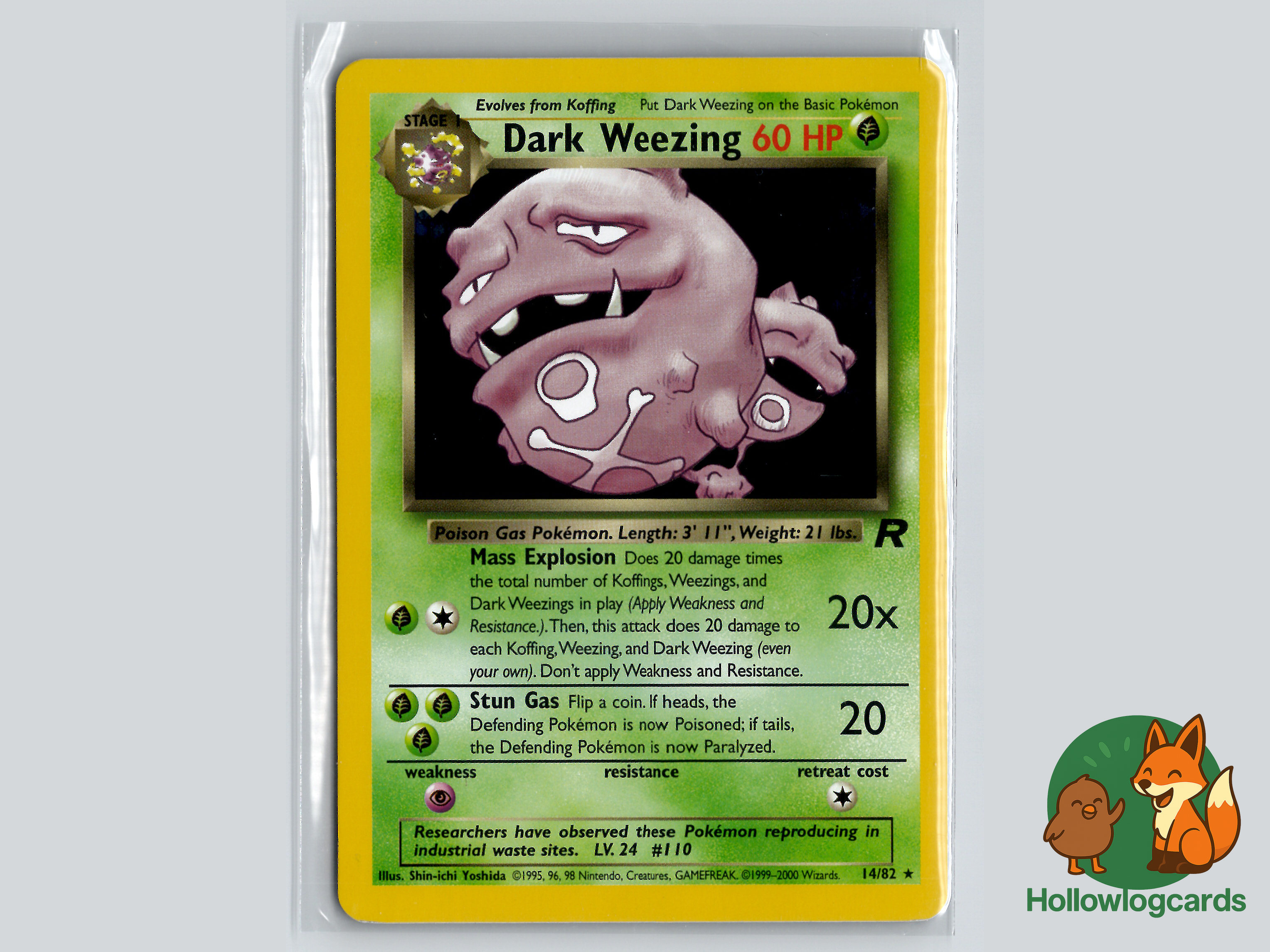 Dark Weezing (14/82) - Team Rocket - Rare Holo