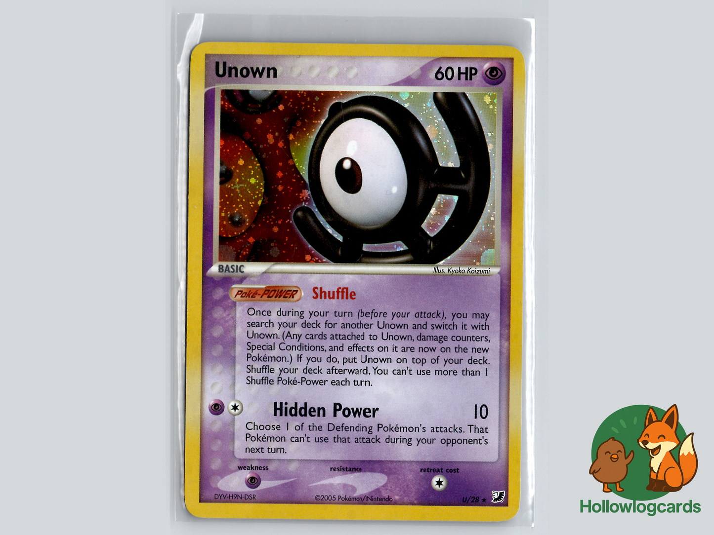 Unown U - HOLO -U/28 UNSEEN FORCES