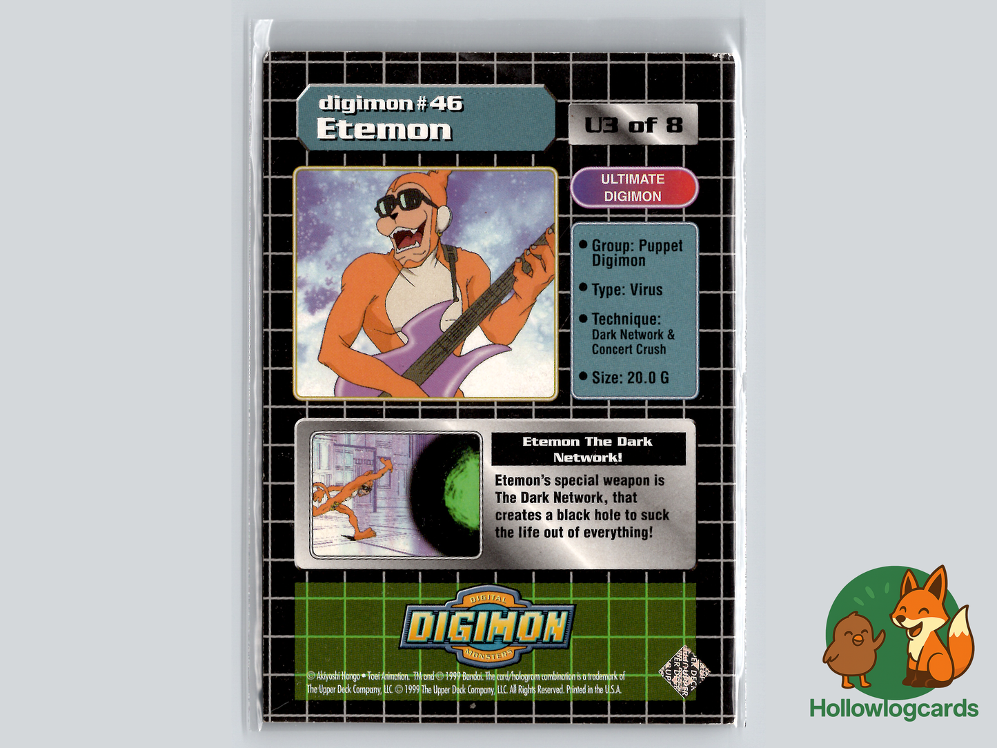 Etemon - HOLO Digimon #46 | Ultimate Chase U3 of 8 | Bandai Upper Deck 1999
