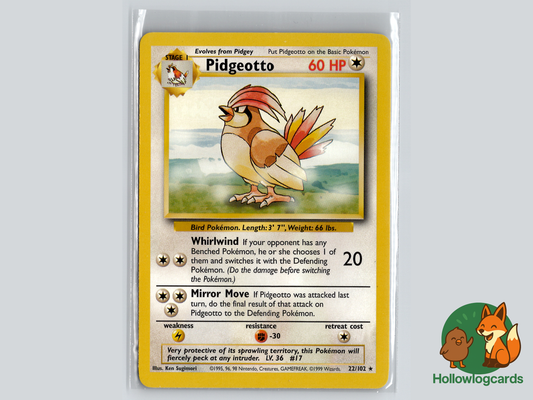 Pidgeotto (22/102) - Base Set - Rare - WOTC