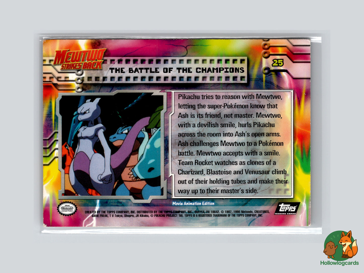 The Battle of the Champions (Pikachu) - 25 - Topps - 1999 - Vintage