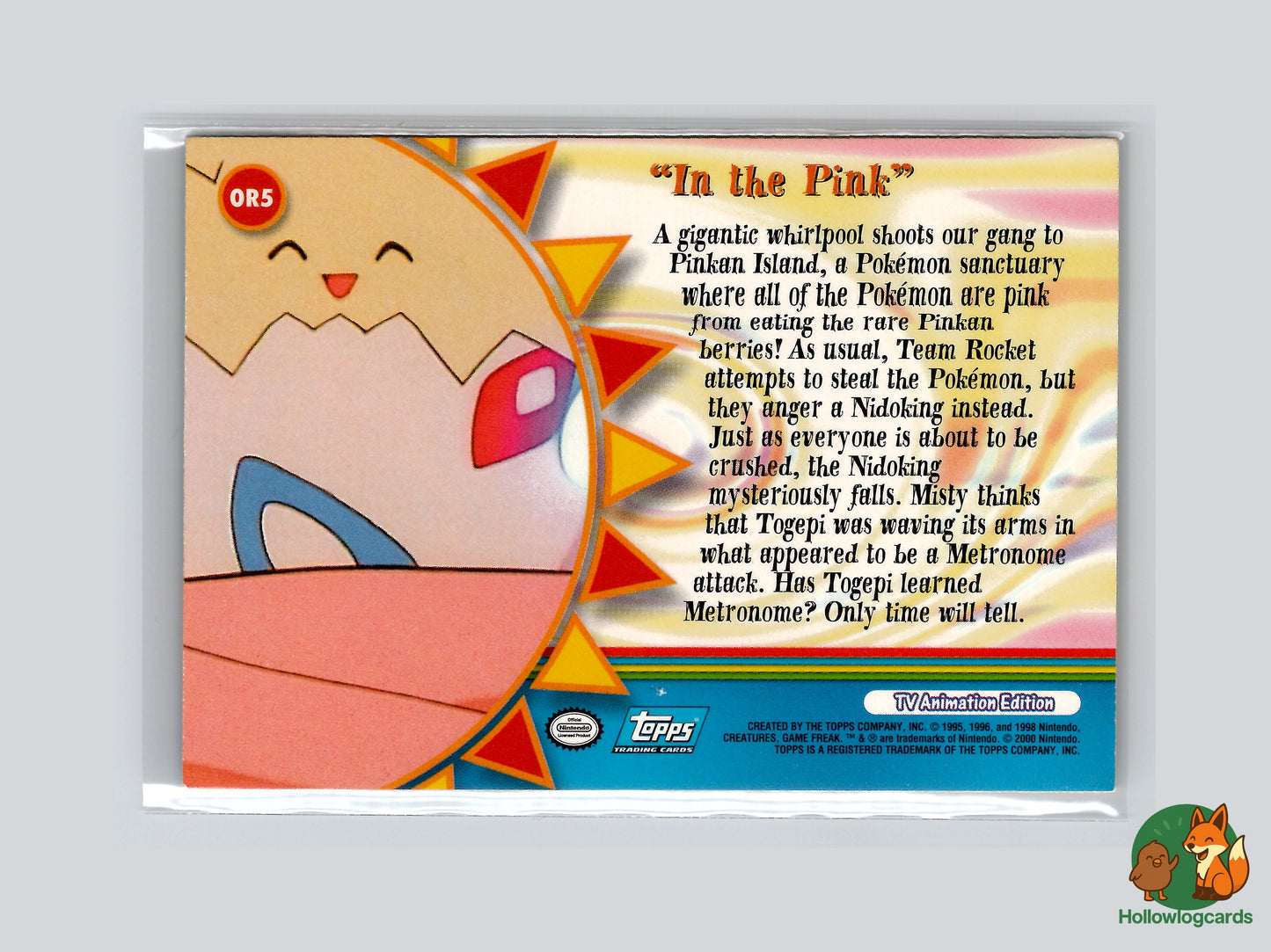 In the Pink (Pikachu Togepi) - OR5 - Topps - 1999 - Vintage
