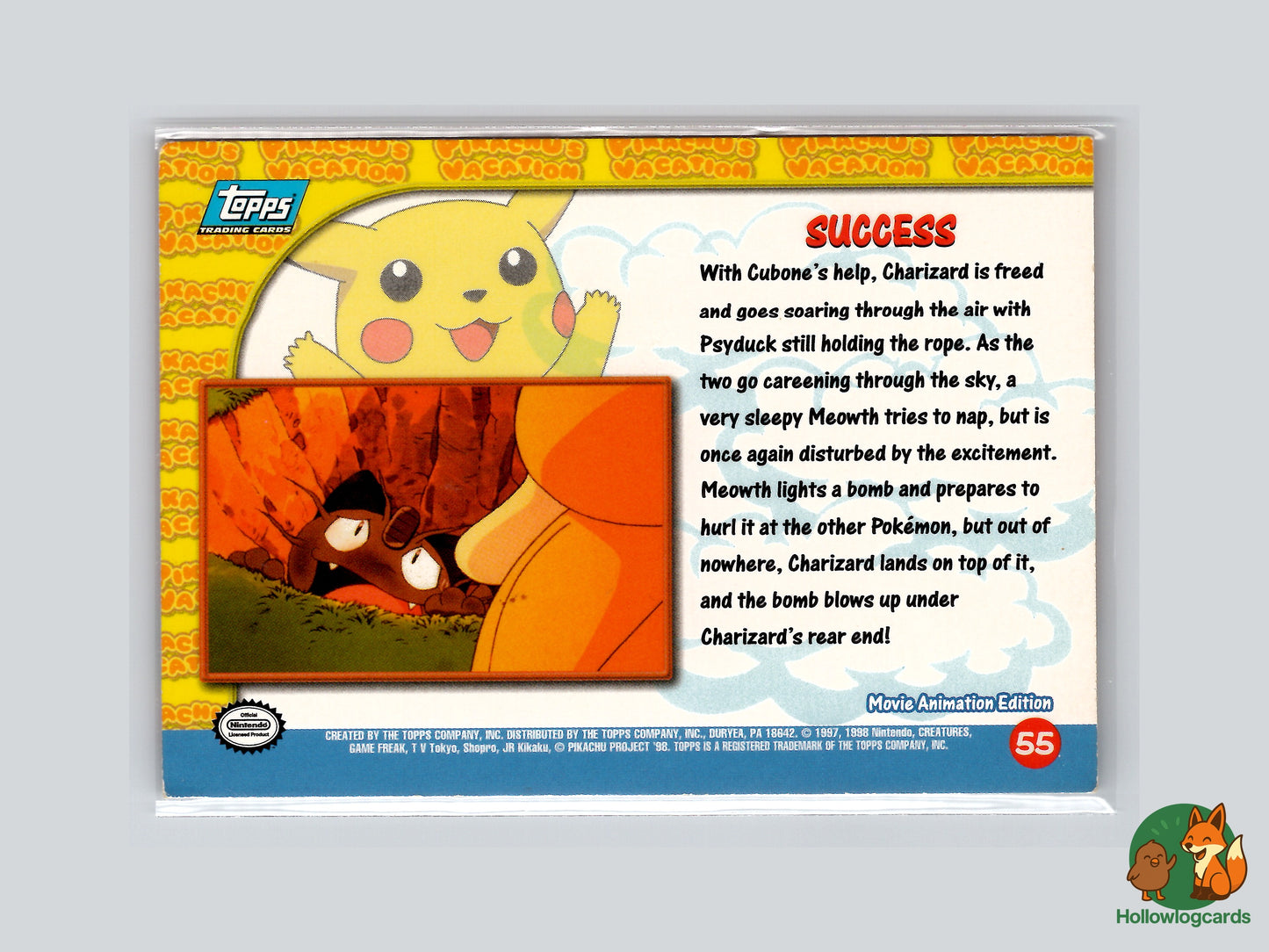 Success (Charizard Meowth) - 55 - Topps - 1999 - Vintage