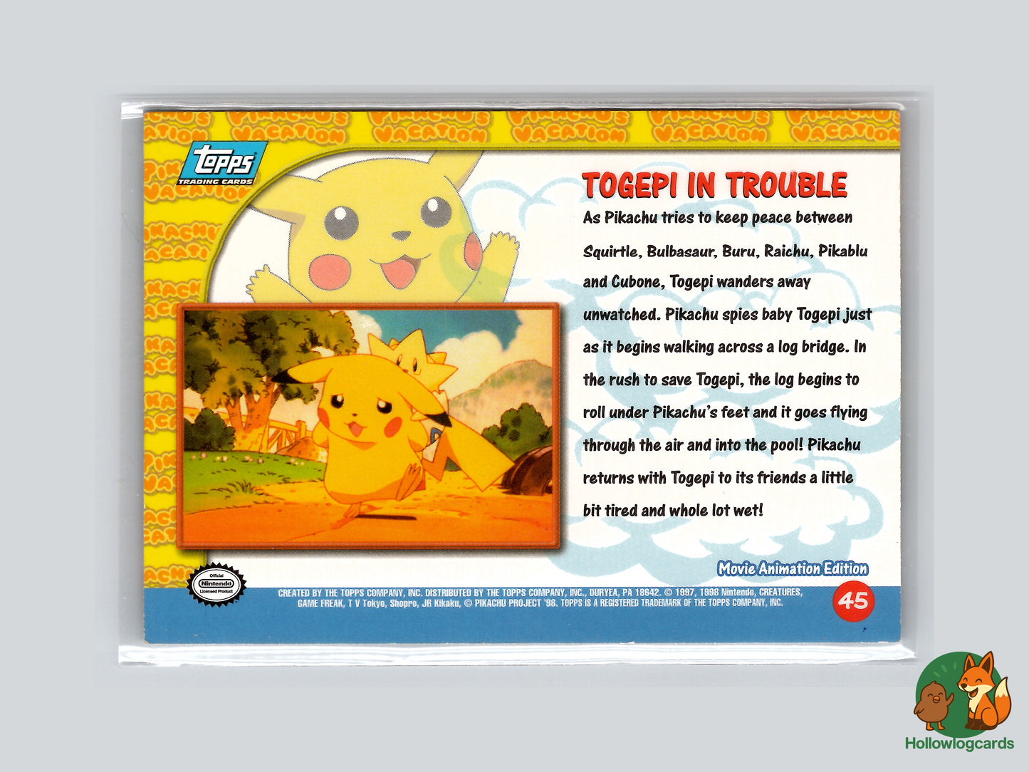 Togepi in Trouble - 45 - Topps - 1999 - Vintage