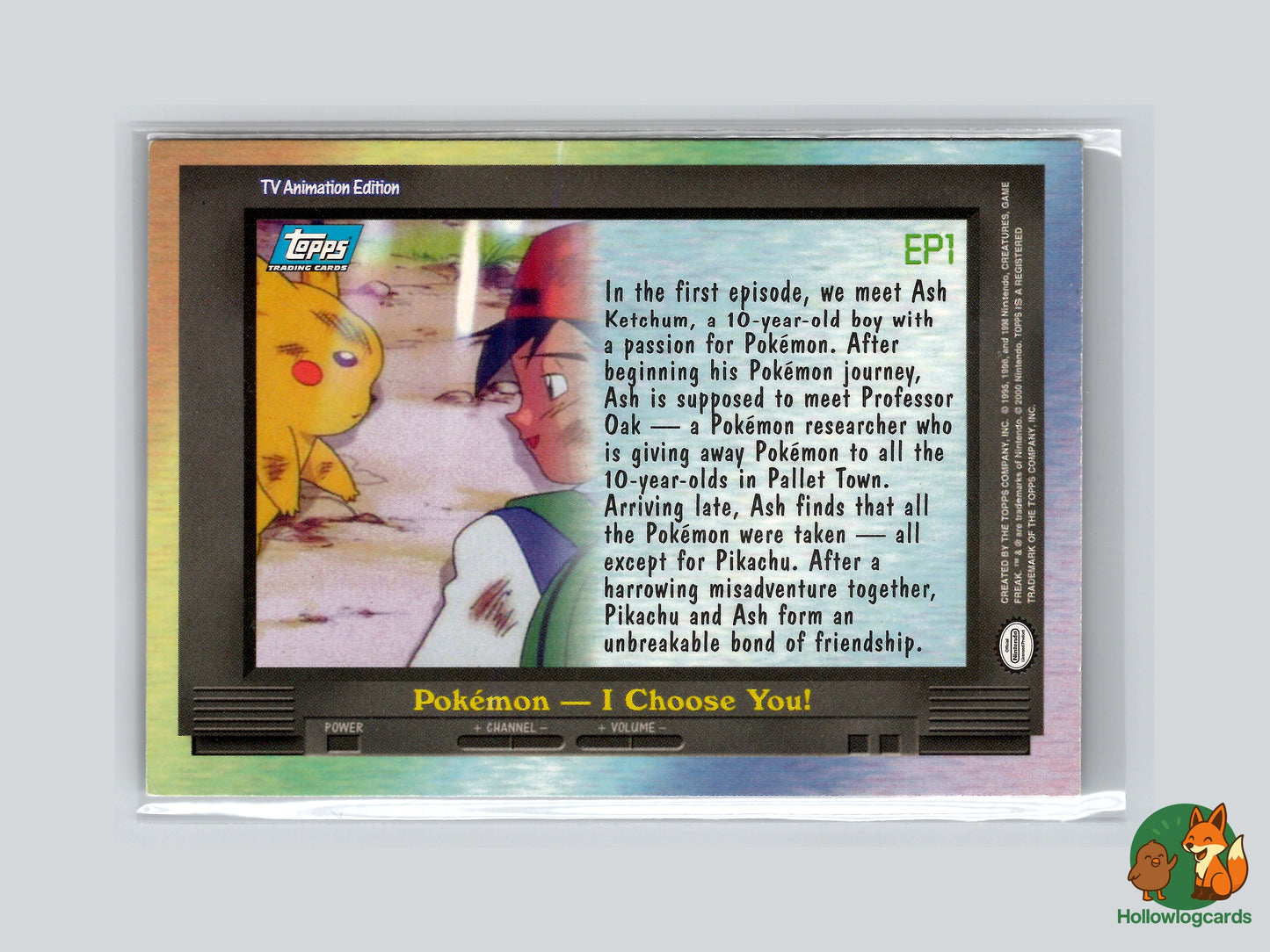 Pokémon — I Choose You! (Pikachu)- EP1 - Topps - 1999 - Vintage