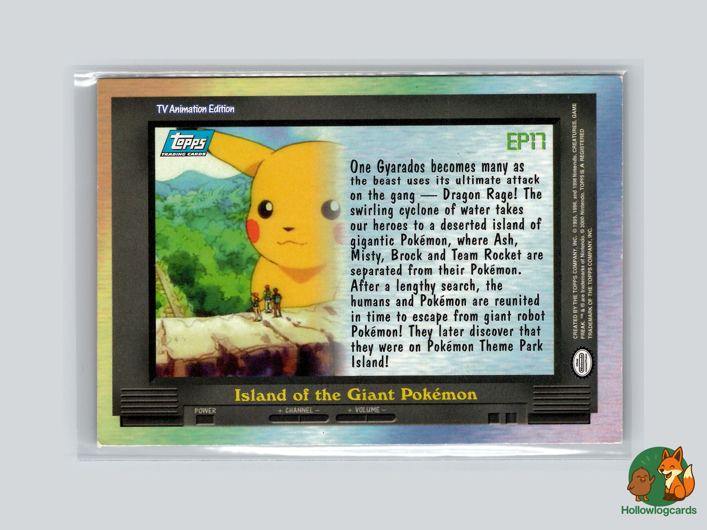 Island of the Giant Pokémon (Pikachu) - EP17 - Topps - 1999 - Vintage