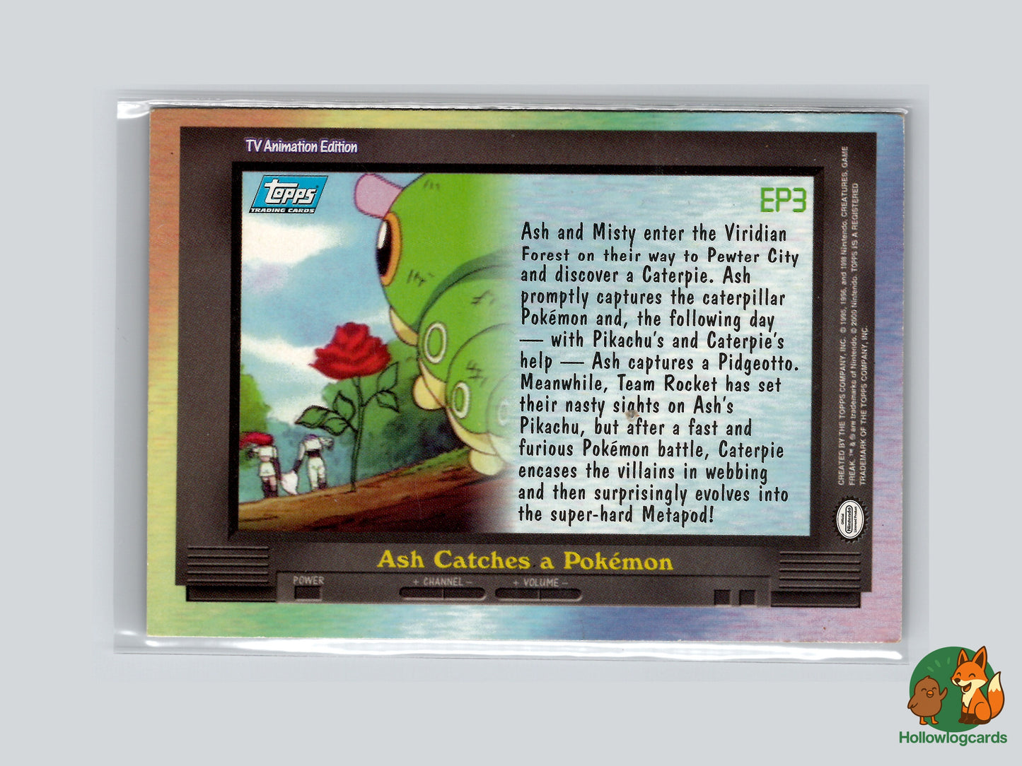 Ash Catches a Pokémon - EP3 - Topps - 1999 - Vintage