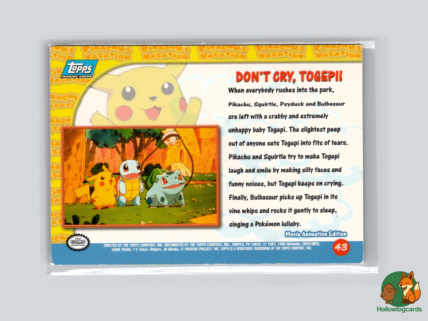 Don’t Cry, Togepi! - #43 - Topps - 1999 - Vintage - Chrome Holo