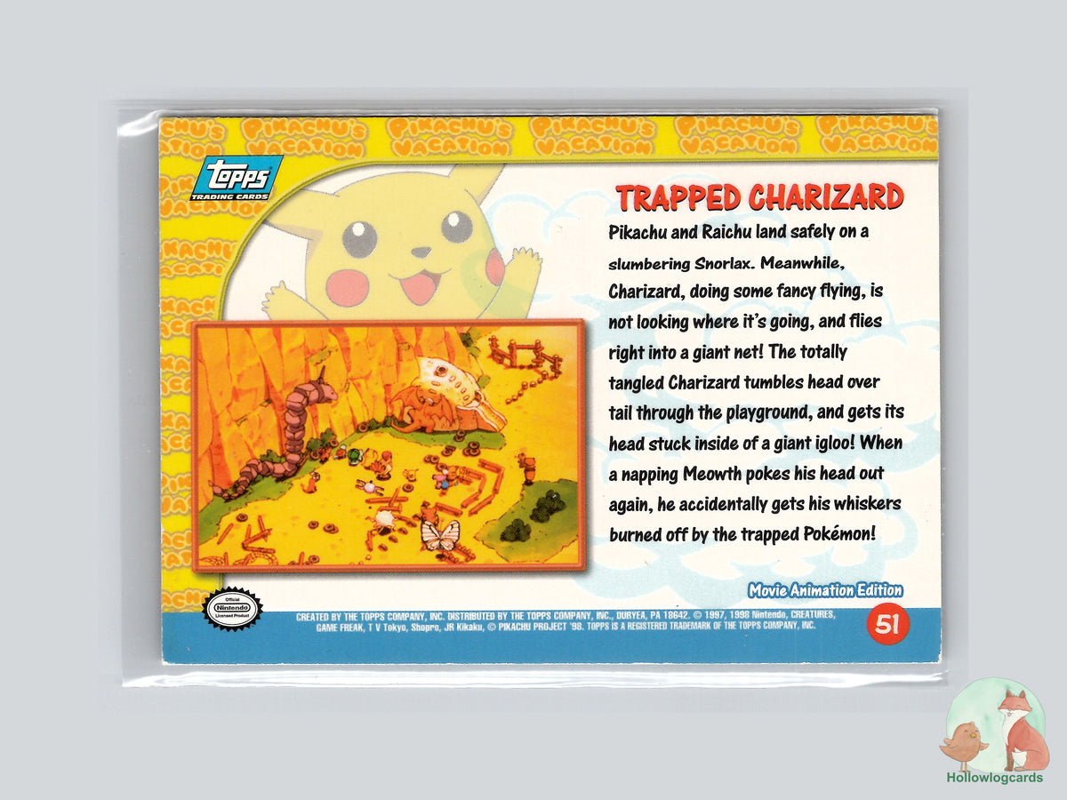 Trapped Charizard (#51) Chrome Foil - Topps Pikachu’s Vacation