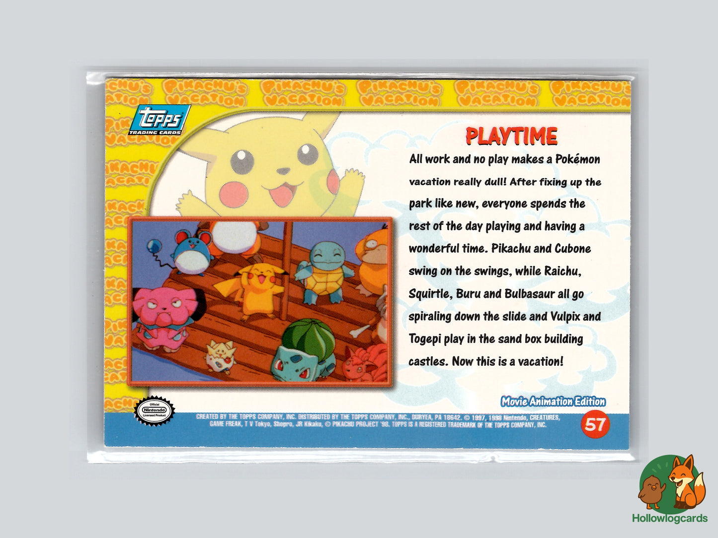 Playtime (Pikachu) - #57 - Topps - Chrome Holo