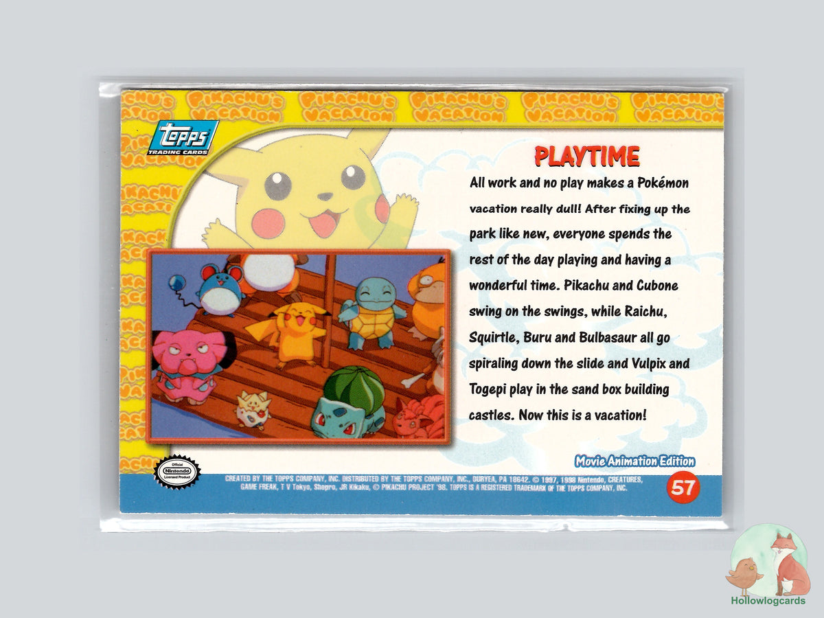Playtime (Pikachu) (#57) Chrome Foil - Topps Pikachu’s Vacation