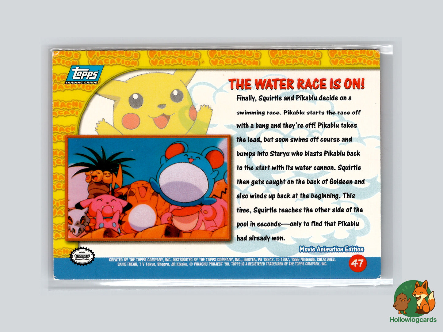 The Water Race is On! (Squirtle) - #47 - Topps - 1999 - Vintage