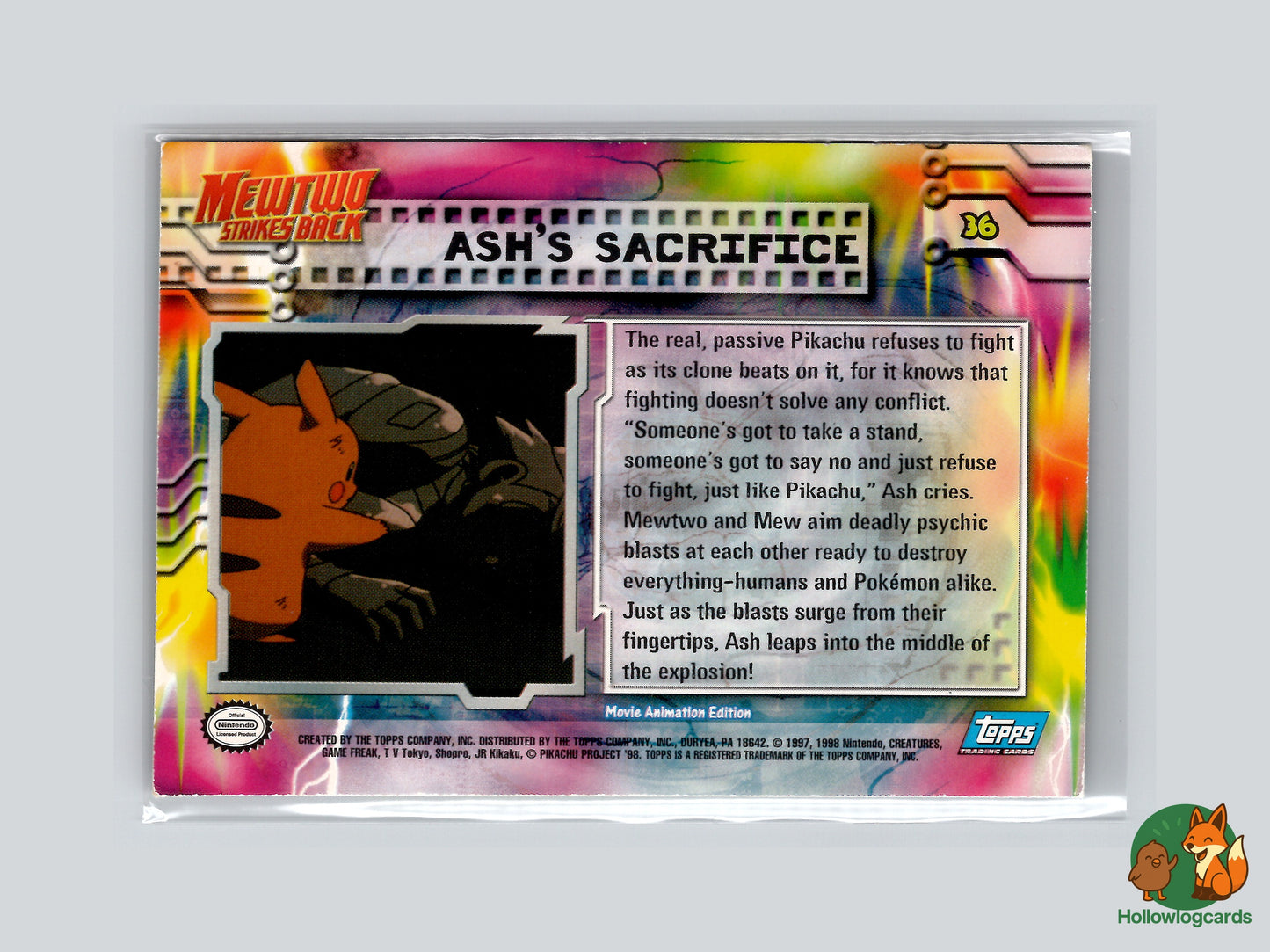 Ash’s Sacrifice (Mew and Mewtwo)- #36 - Topps - Chrome Holo