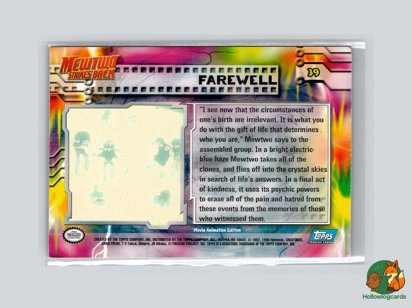 Farewell (Mew Mewtwo) - #39 - Topps - 1999 - Chrome Holo