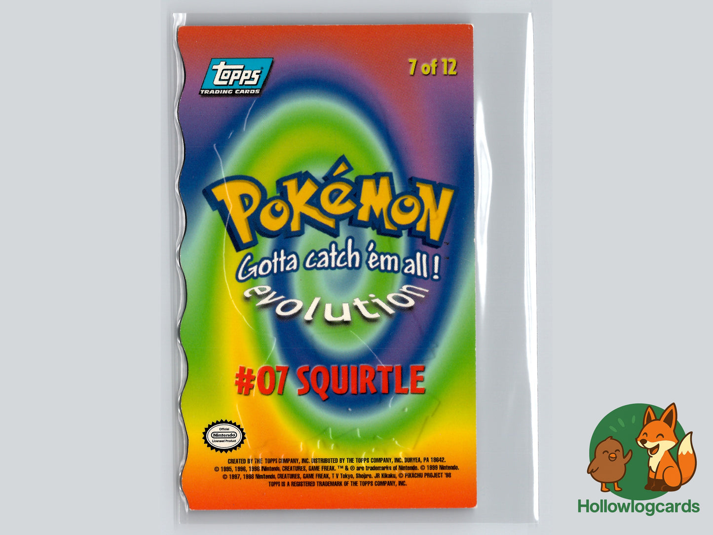 Squirtle - #07 - Topps Movie - 1999 -  Die-Cut