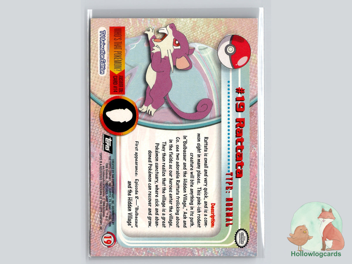 Rattata (#19) Chrome Foil - Topps Trading Cards Series 1