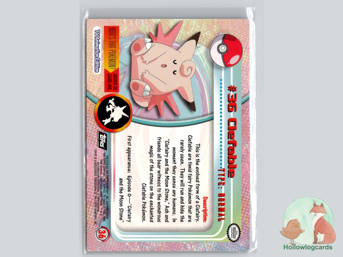 Clefable (#36) Chrome Foil - Topps Trading Cards Series 1