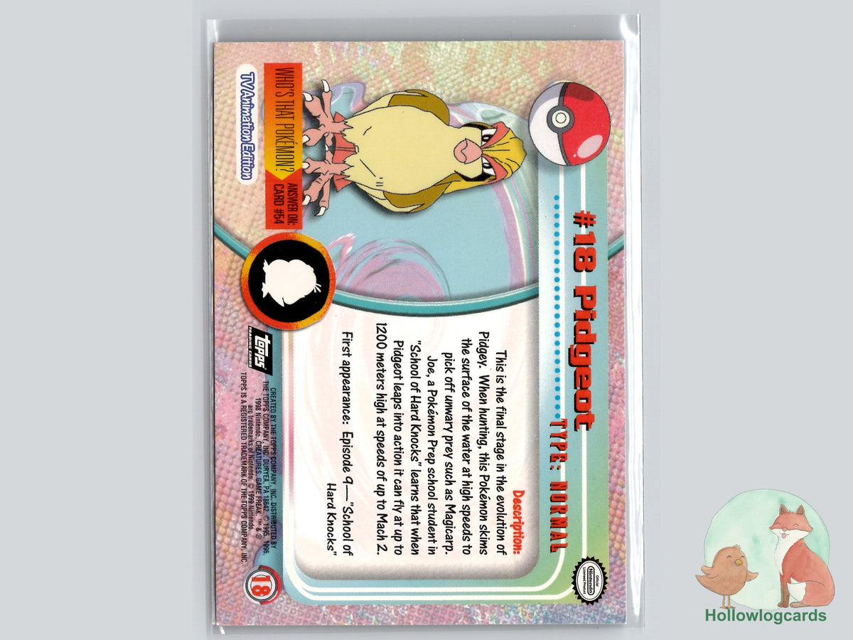 Pidgeot (#18) Rainbow Foil - Topps Trading Cards Series 1