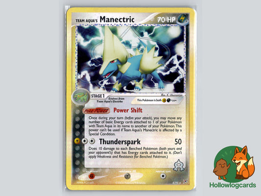 Team aquas Manectric - 4/95 Reverse Holo - Vintage