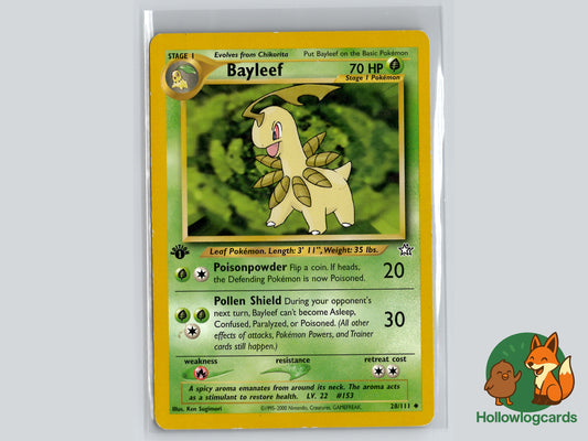 1st Edition Bayleef (28/111) - Neo Genesis - Neo - WOTC