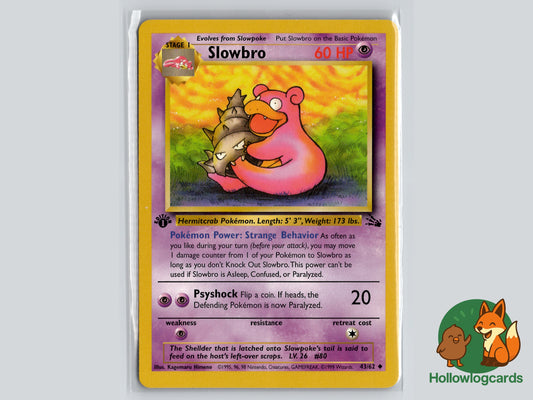1st Edition - Slowbro - Fossil 43/62 - WOTC - Himeno