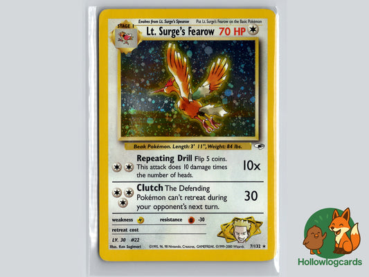 Lt. Surge's Fearow - Gym Challenge 7/132 - WOTC - Holo - Sugimori