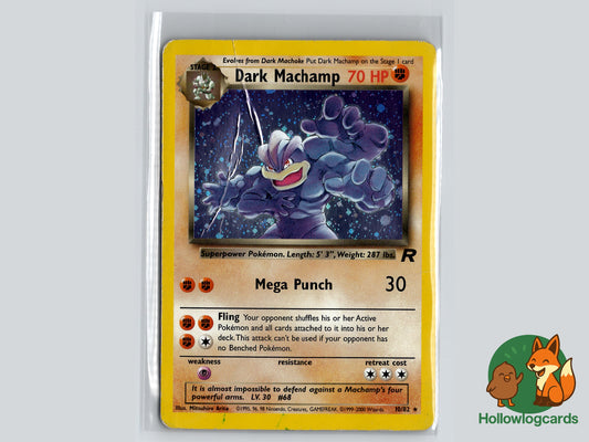 Dark Machamp (10/82) - Team Rocket - Heavy Play Holo - WOTC