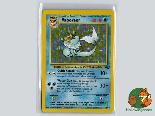 Vaporeon (12/64) - HOLO - Jungle - Rare - WOTC