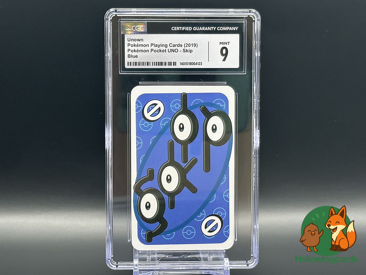 Graded Unown - Skip Blue- Pokémon Pocket UNO - 2019 - CGC 9