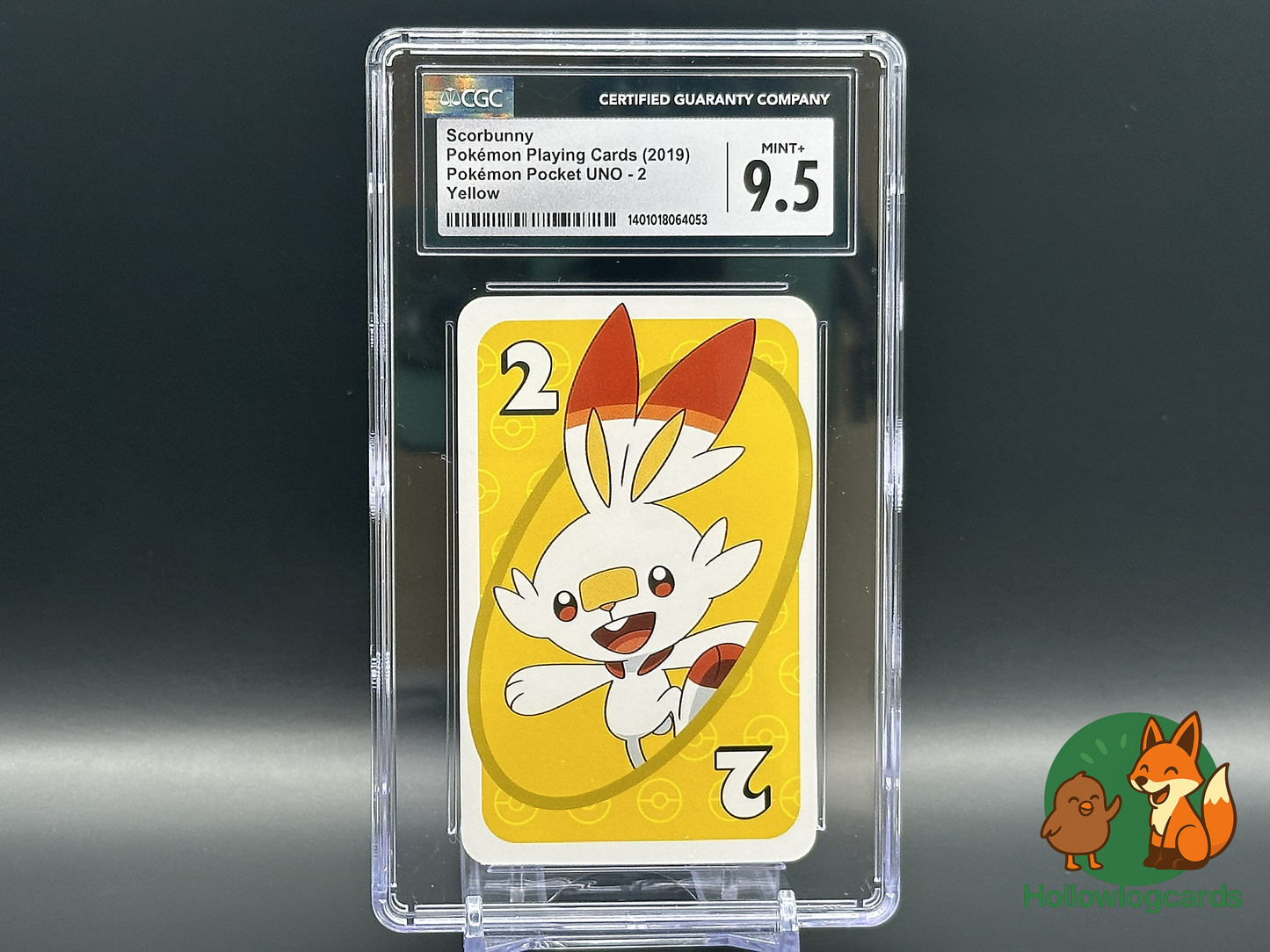 GRADED - Scorbunny – Pokémon UNO (2019) – CGC 9.5 – Yellow 2