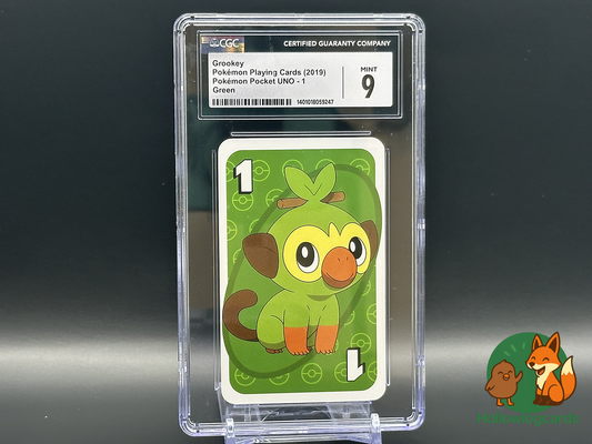 Graded Grookey - 1 Green - Pokémon Pocket UNO - 2019 - CGC 9 - Vintage