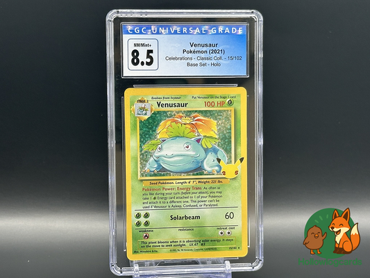 Graded Venusaur 15 - Celebrations - Ultra - Rare Sword and Shield CGC 8.5 - Modern