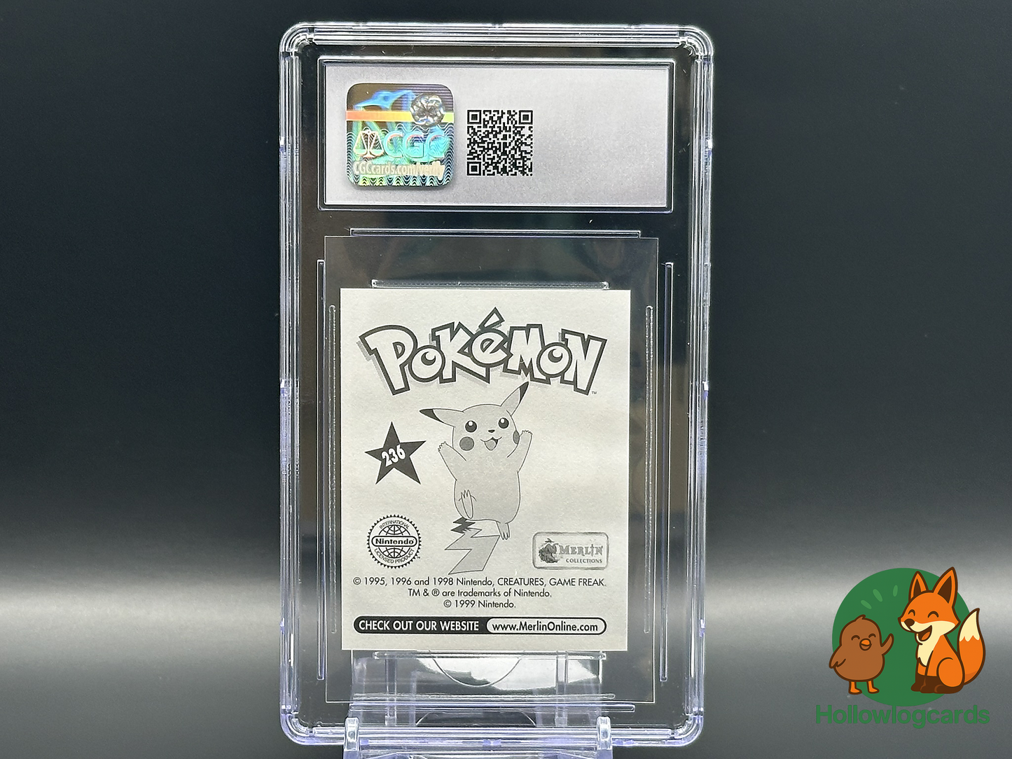 Graded Poliwrath - Pokemon Merlin (1998) - Series 1 #236 - CGC Mint 9