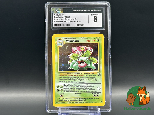 Graded Venusaur (13) - Wizards Black Star Promos - Promo Holo - CGC 8 - WOTC