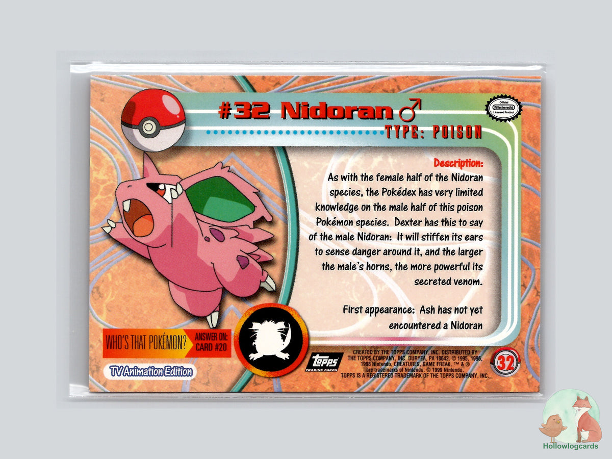 Nidorano Male (#32) - Topps Trading Cards Series 1
