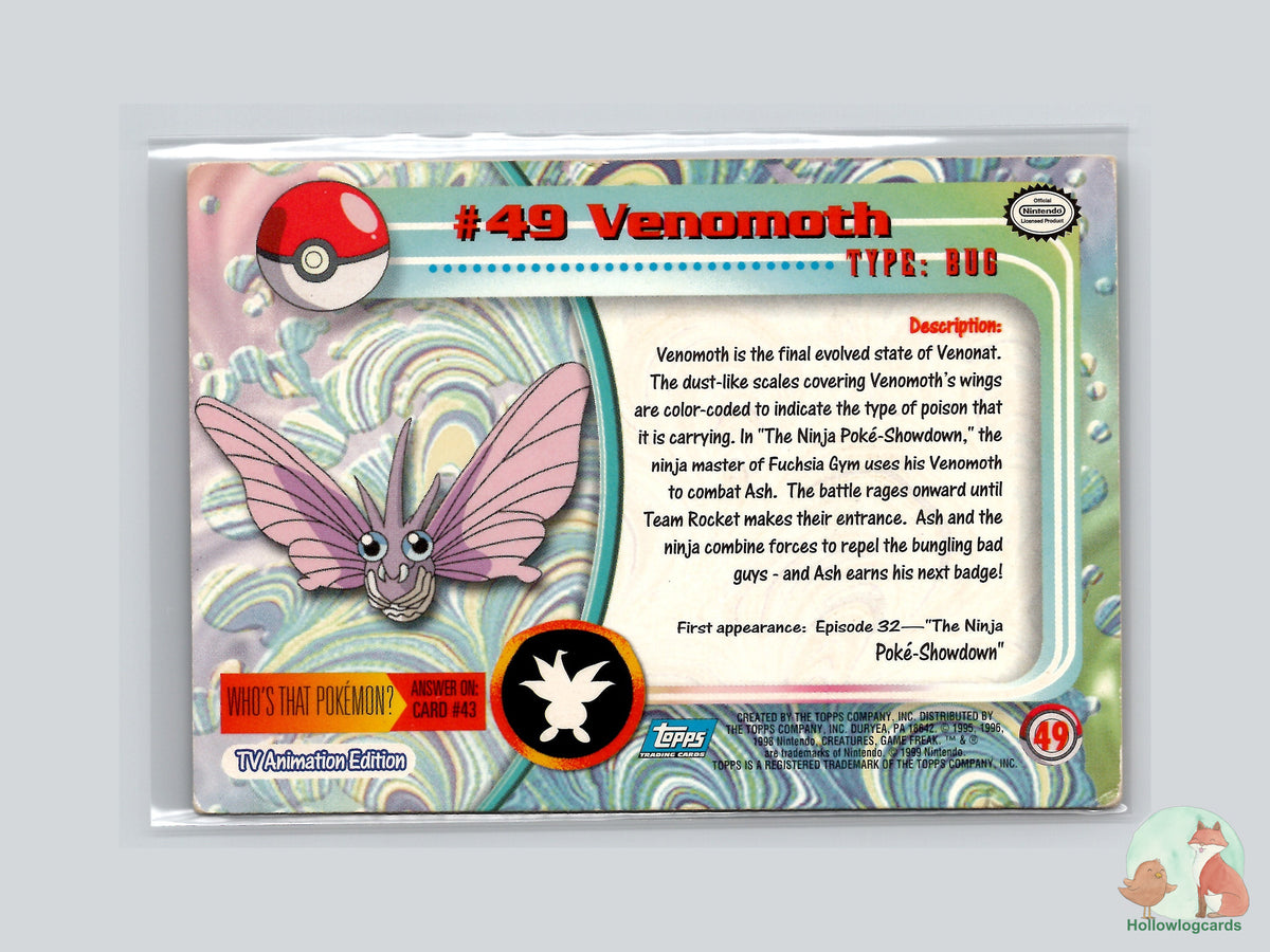 Venomoth (#49) - Topps Trading Cards Series 1